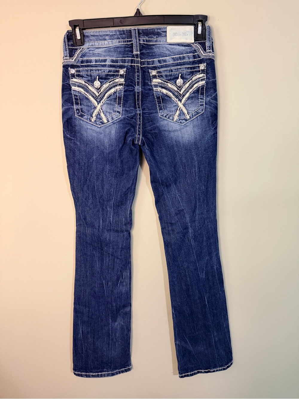 Gorgeous Miss Me Hailey Skinny Jeans With Embellished Pockets 33-1/2” Inseam